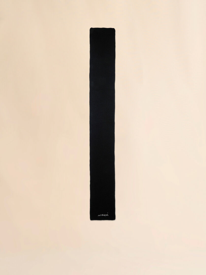 Pink wool blend scarf with Marni Symbol - Scarves - Image 2