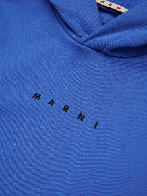 Blue sweatshirt with small Marni print - Sweaters