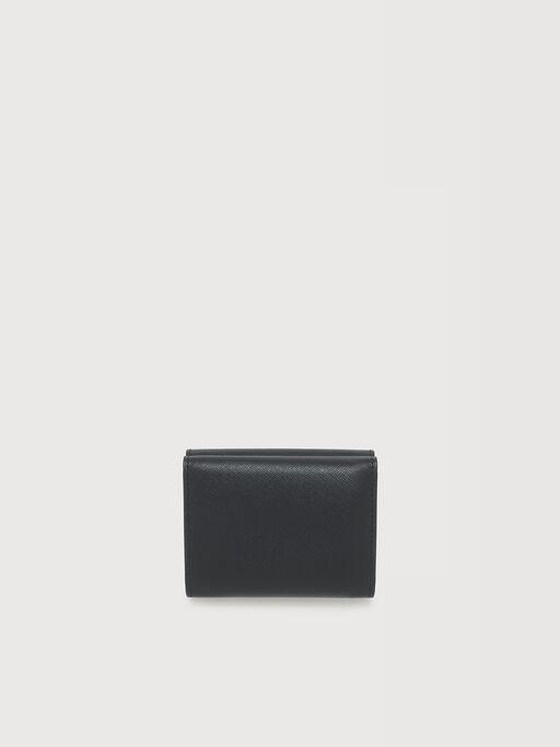 Black saffiano leather tri-fold wallet - Wallets
