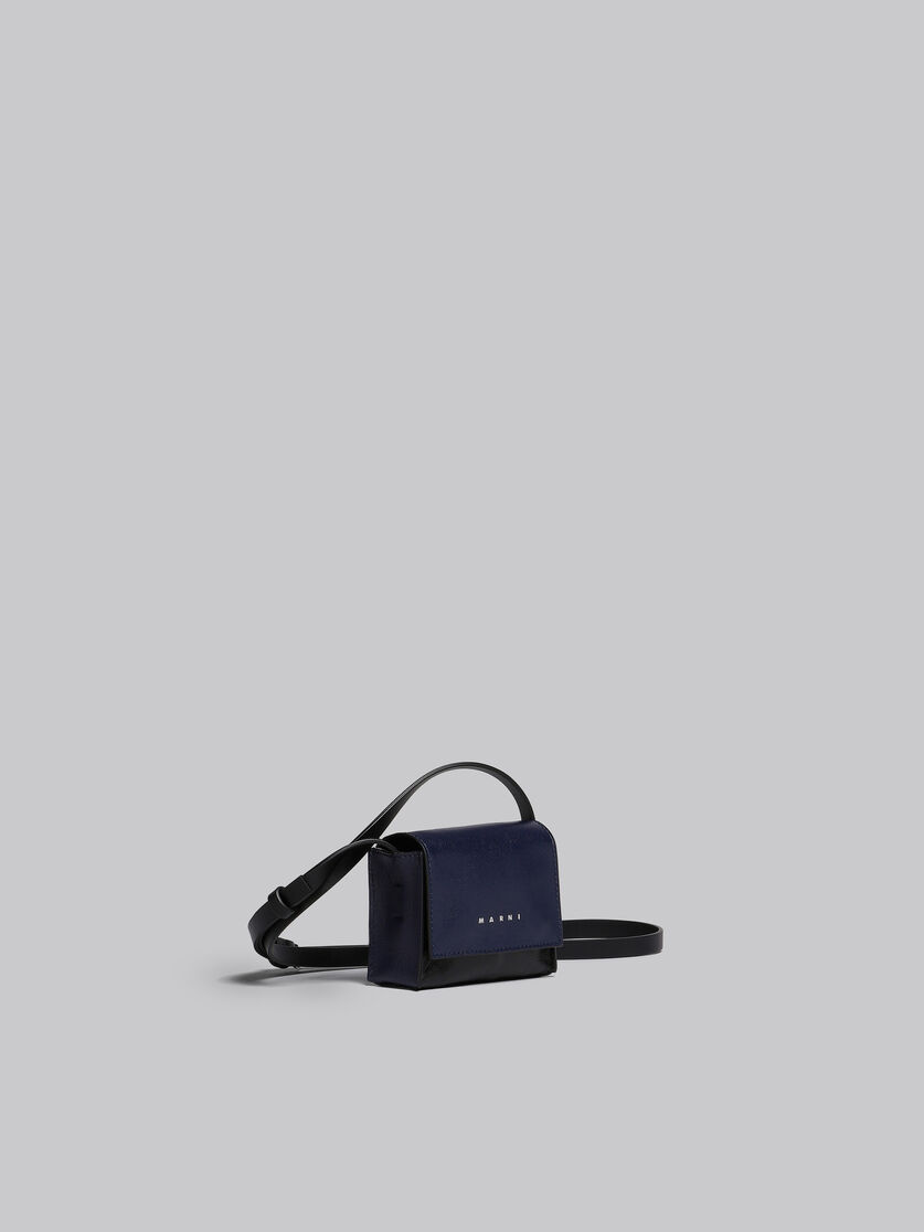 Blue and black leather crossbody bag - Shoulder Bag - Image 6