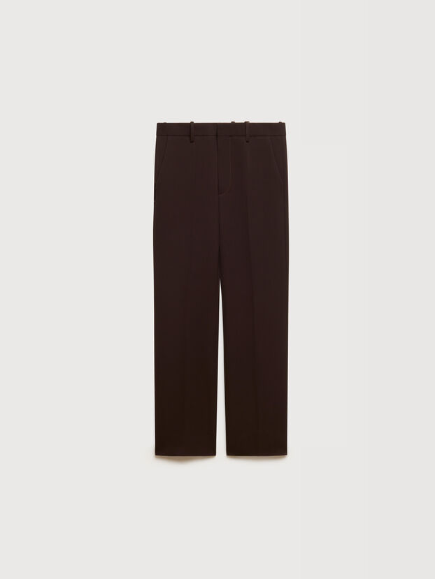 Brown regimental wool trousers - Pants