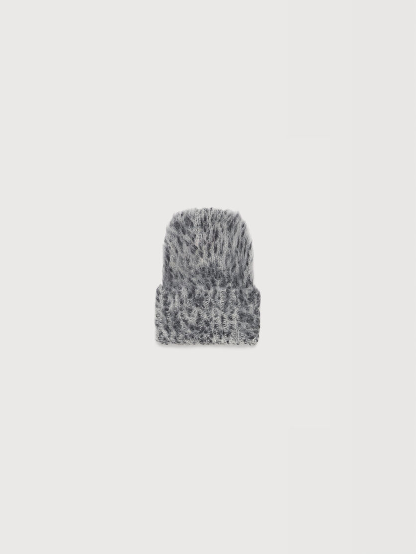 Grey alpaca-blend beanie, Image 1