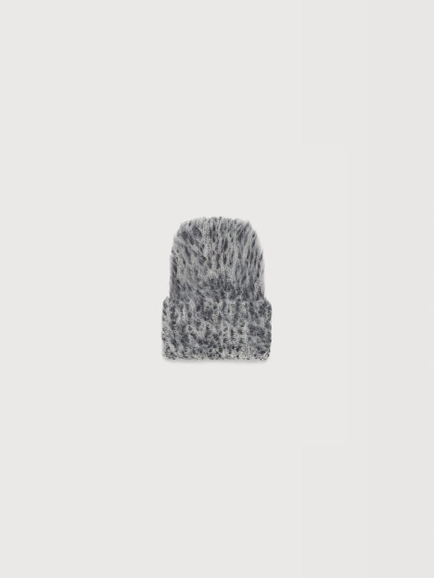 Grey alpaca-blend beanie - Hats