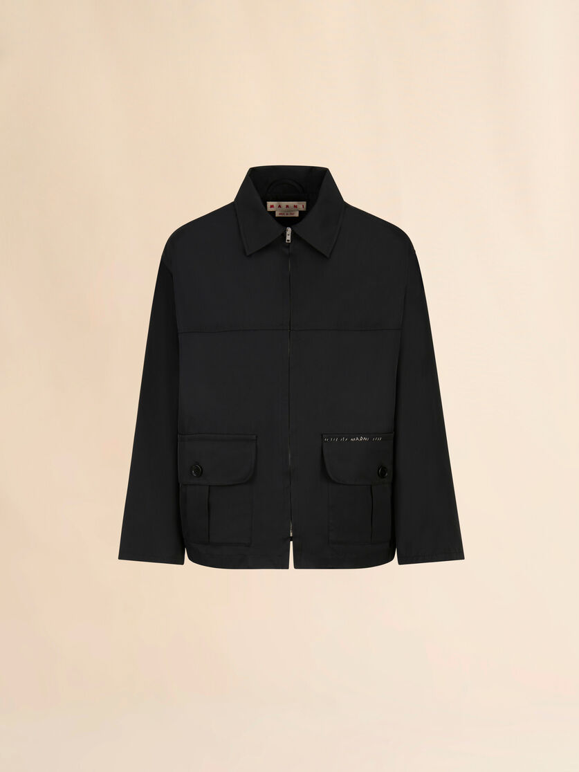Black water-repellent taffeta jacket - Jackets - Image 1