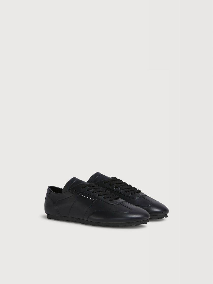 Black nappa leather Softy Soccer sneaker, Image 2