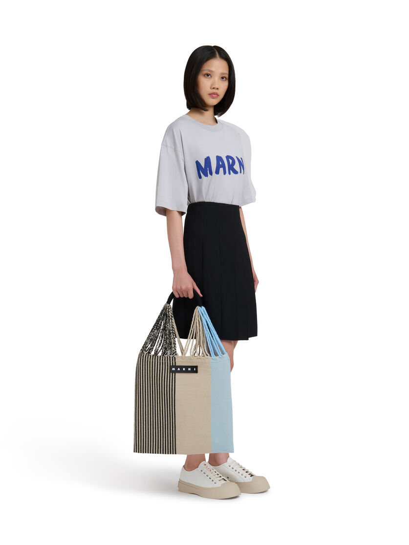MARNI MARKET ポリエステル ショッピングバッグ ハンモック風ハンドル付き グレー/ターコイズ/レッド - ハンドバッグ - Image 2