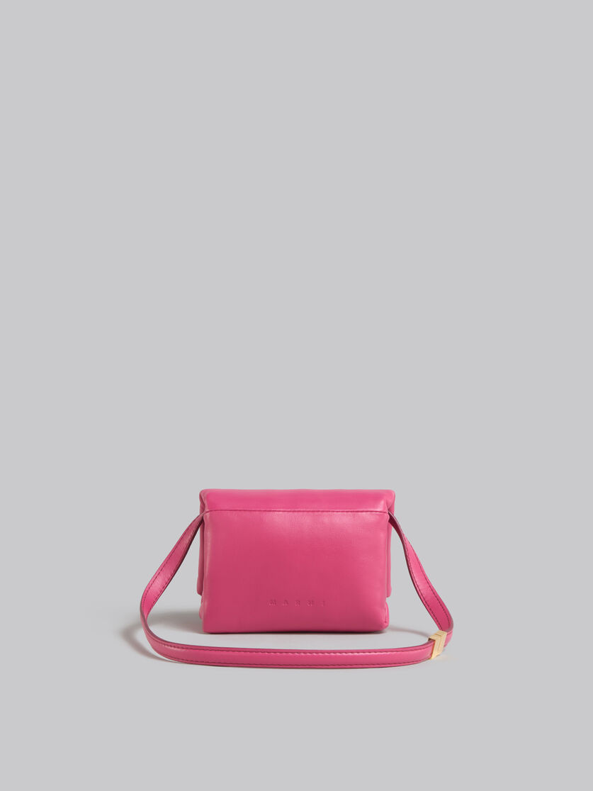 Pink leather mini Prisma pouch - Pochette - Image 3