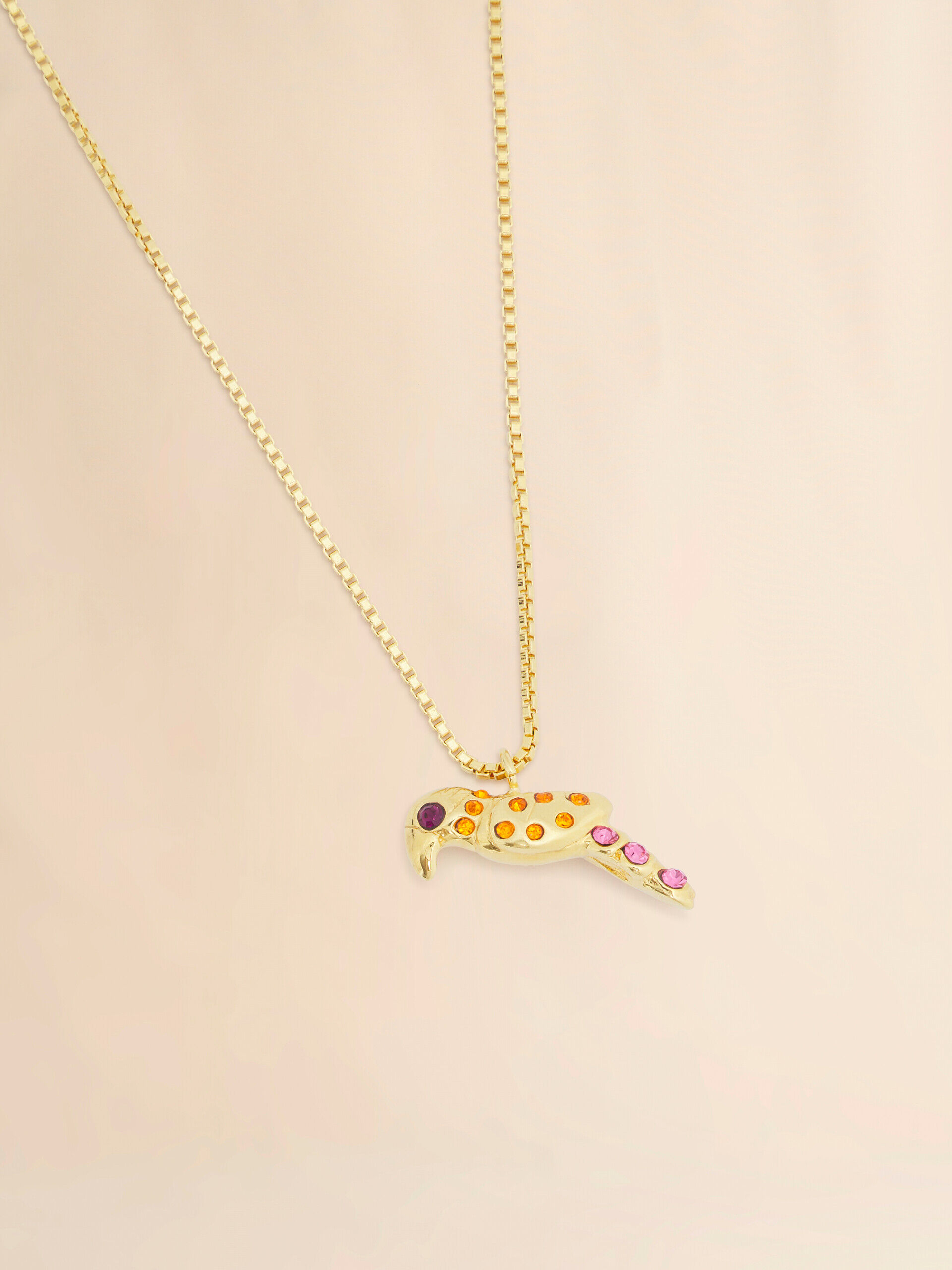 オウムのチャーム付きチェーンネックレス | Marni