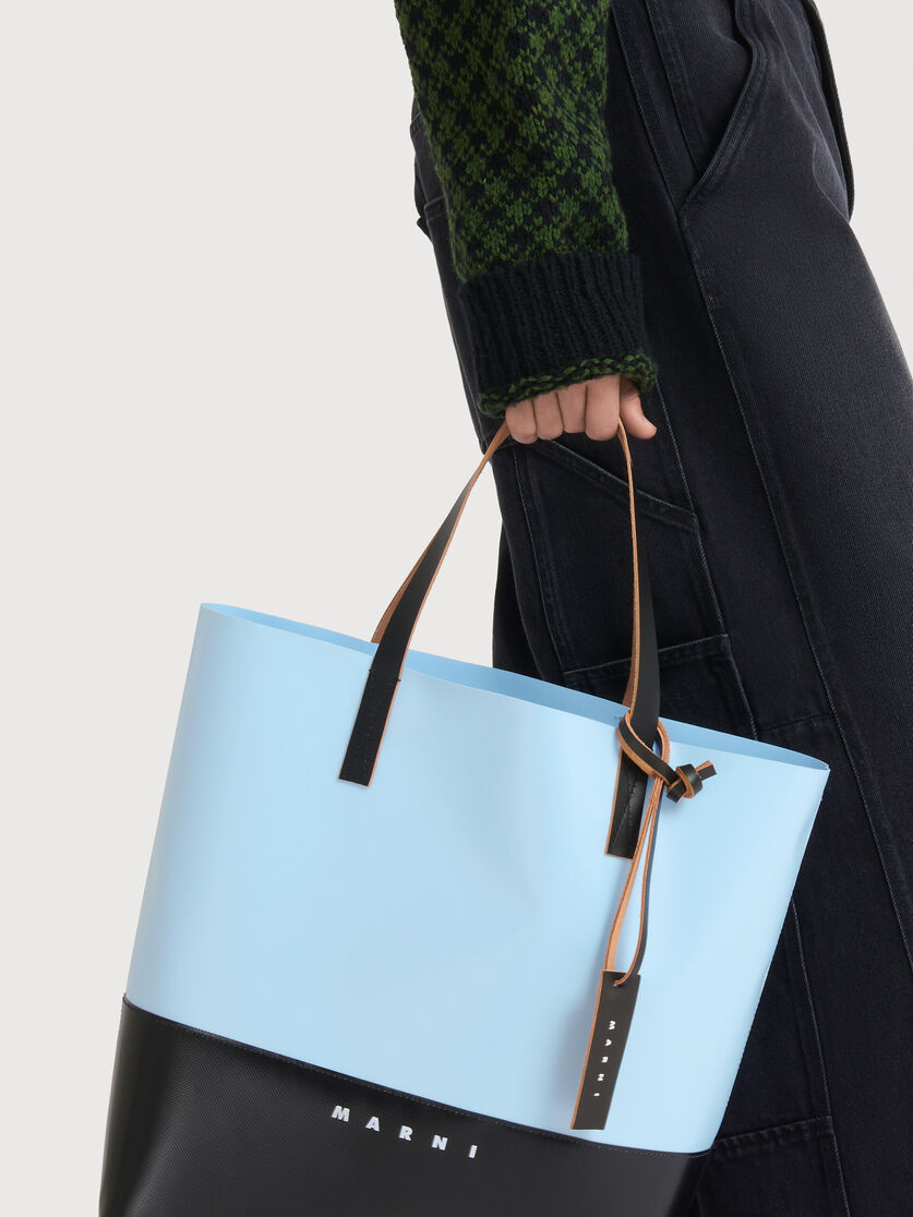 Black and light blue open shopper with Marni tag, Image 2