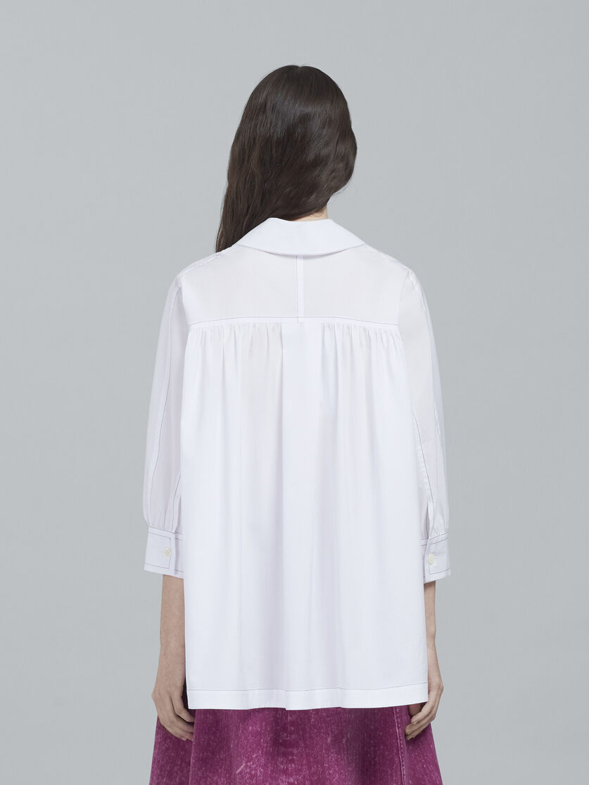 White poplin shirt - Shirts - Image 3
