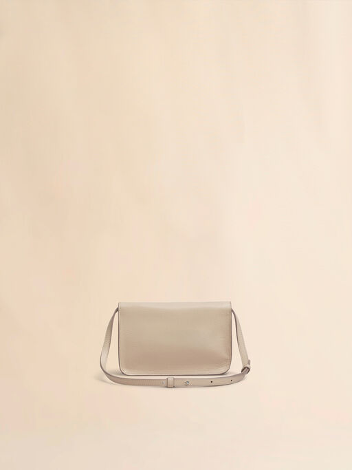 Beige leather shoulder bag with Marni Mending - Pochettes