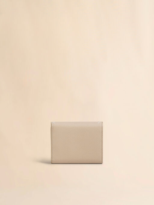 Beige leather trifold wallet with Marni Symbol logo - Wallets