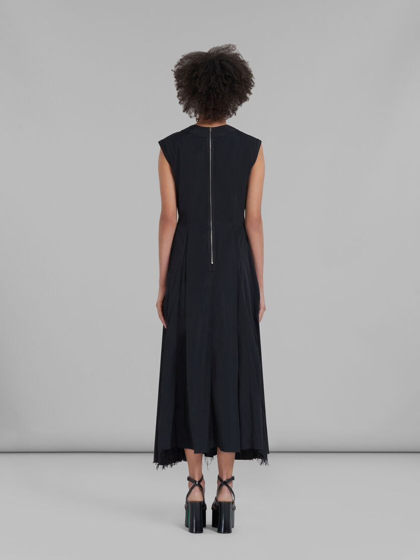 Black taffeta dress with apron front - Dresses - Image 3
