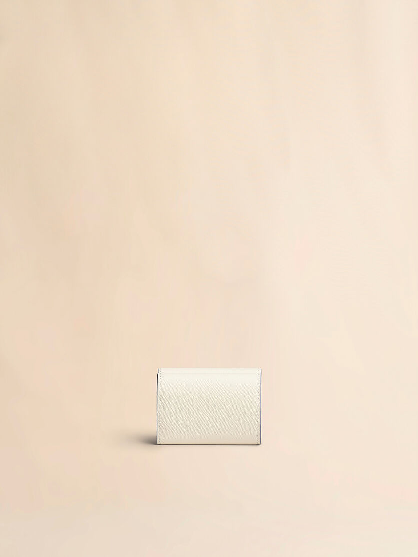 ホワイト サフィアーノレザー三つ折りウォレット - 財布 - Image 3