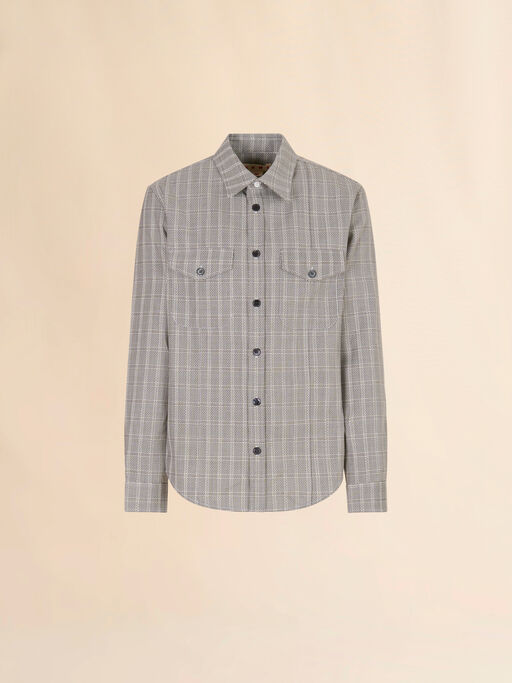 タータンCheck ブラウン ウールシャツ - シャツ