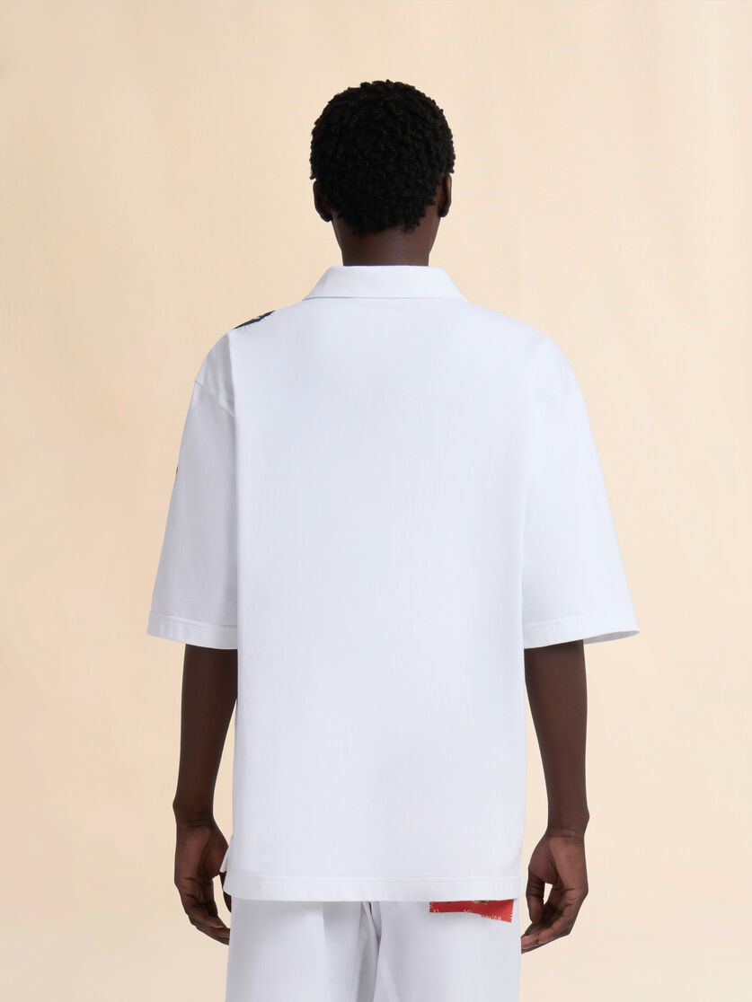 White jersey polo shirt - Shirts - Image 3