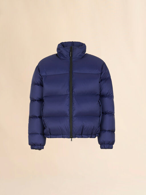Dark blue ripstop nylon down jacket - Winter jackets