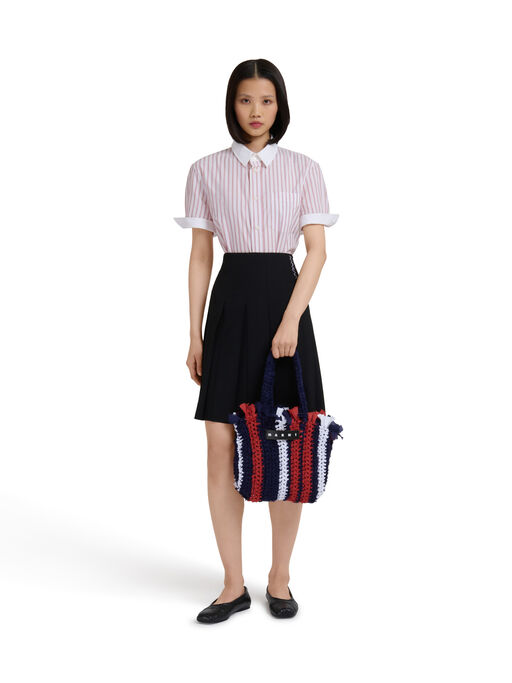 ダークブルー MARNI MARKET MINI JERSEY BAG - ショッピングバッグ