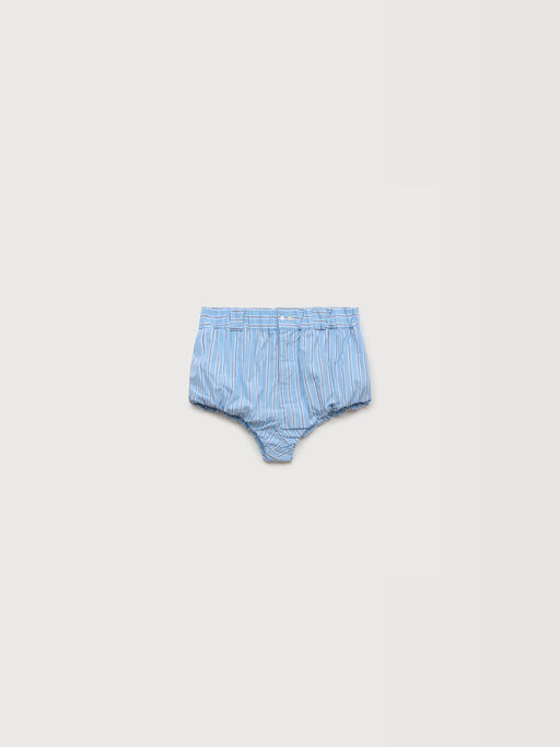 Light blue striped poplin bloomers - Swimwear
