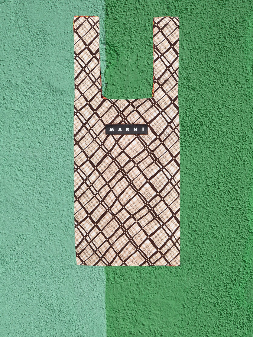 MARNI MARKET cotton shopping bag with vintage motif - Shopping Bags - Image 1