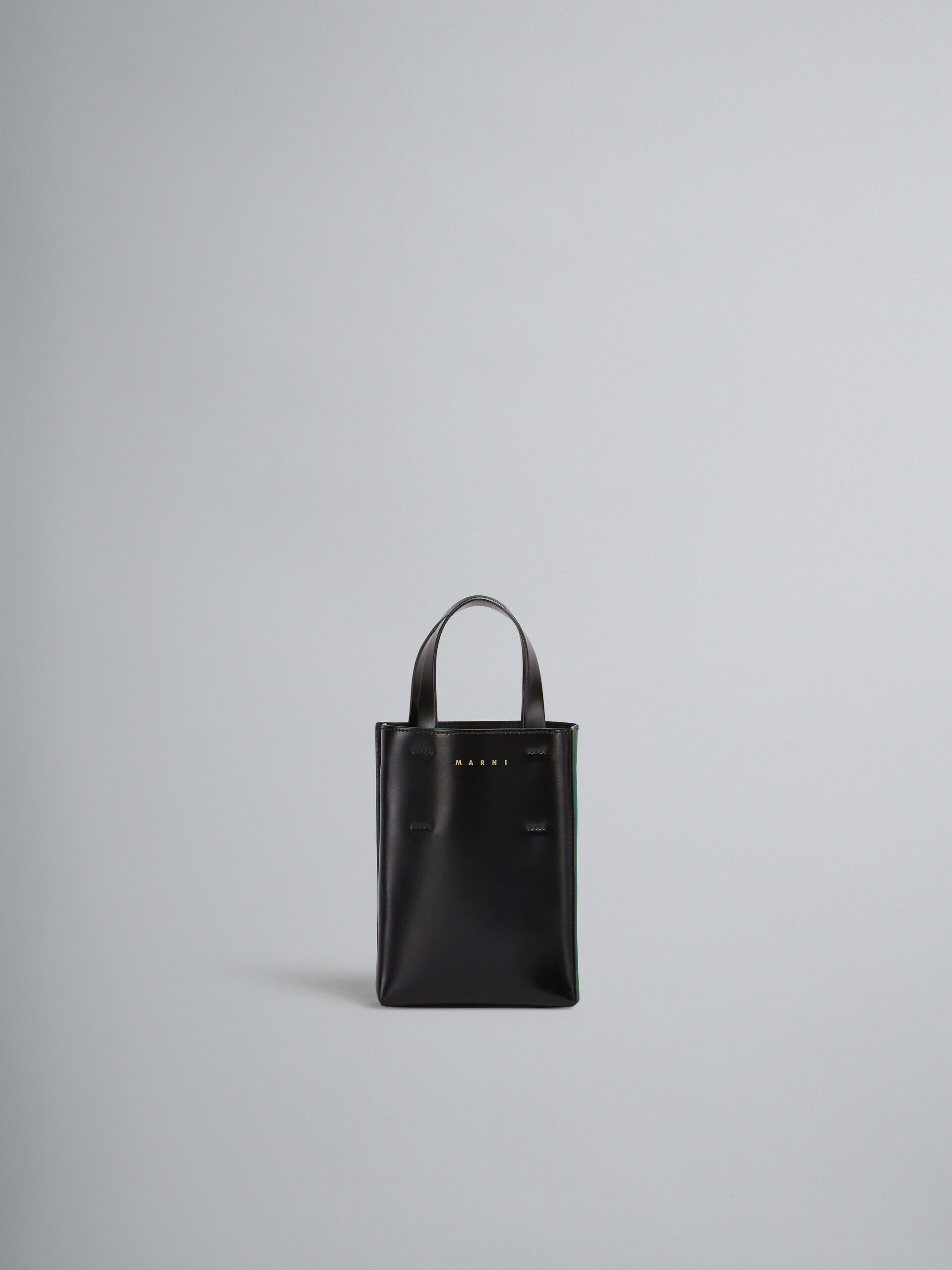 MUSEO nano bag in black shiny leather | Marni