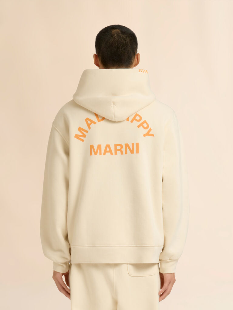 MARNI SIDE SPLIT HOODIE - SAND