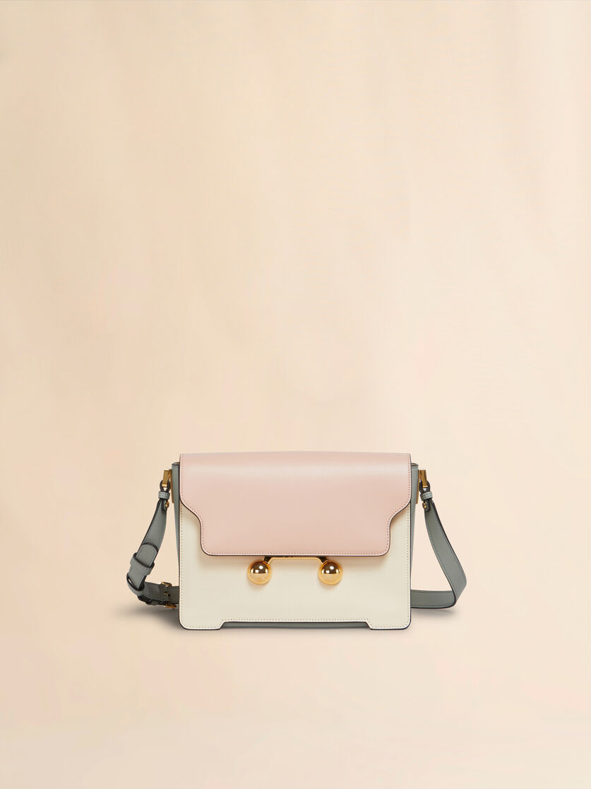 Blue, beige e light blue leather Trunkaroo medium shoulder Bag - Shoulder Bags - Image 1