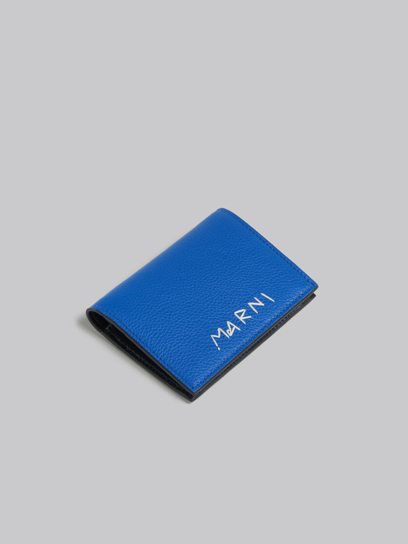 ブルー レザー製 二つ折りウォレット、 マルニ メンディング装飾 - 財布 - Image 5