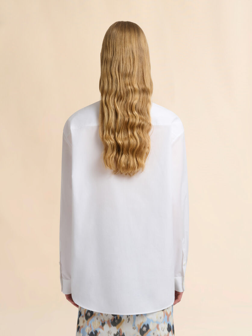 White poplin shirt with D-ring neck strap, Image 3