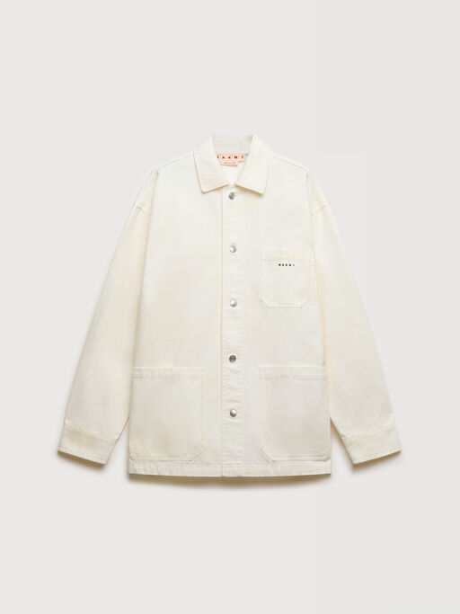 White denim shirt with pocket - Shirts