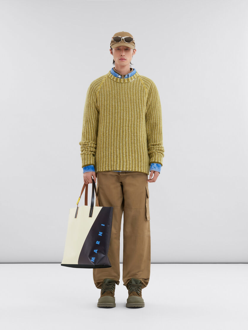 Shopper Tribeca mit Marni-Etikett in Weiß und Schwarz | Marni