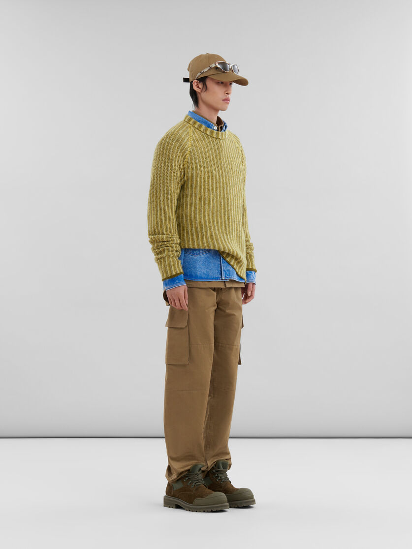 ブルー オーガニックデニム製 オーバーシャツ、ポケット付き | Marni