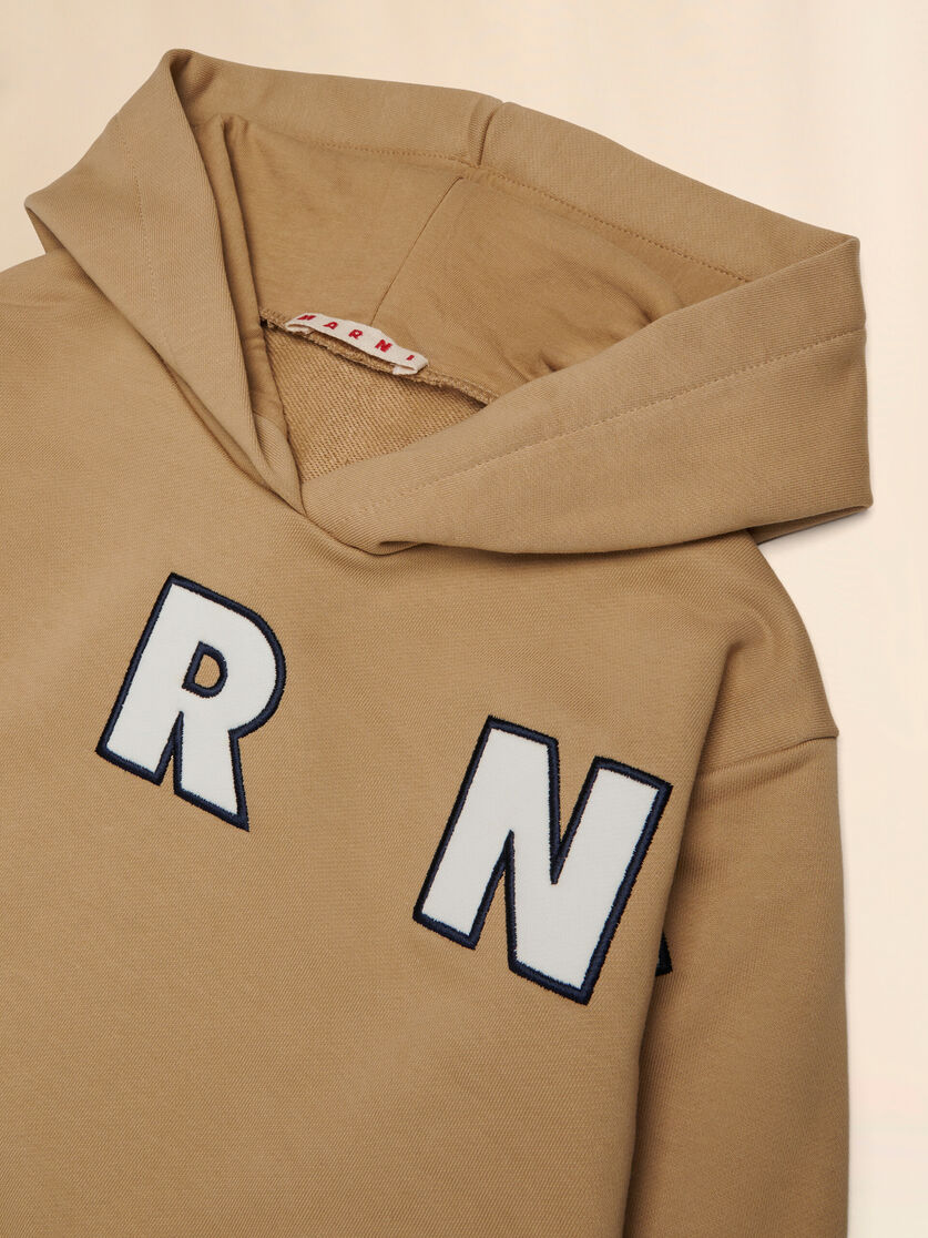 Gray cotton hoodie with Marni patches - Sweaters - Image 3