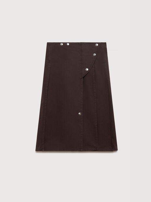 Deep purple skirt with utility pocket - Skirts