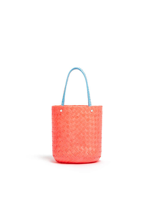 ピーチ フラワー MARNI MARKET バケットバッグ - ショッピングバッグ