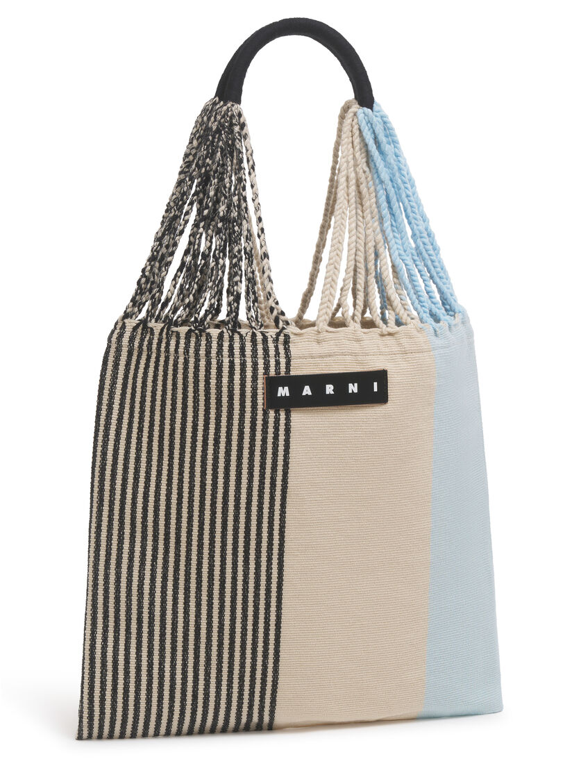 MARNI MARKET ポリエステル ショッピングバッグ ハンモック風ハンドル付き グレー/ターコイズ/レッド - ハンドバッグ - Image 4