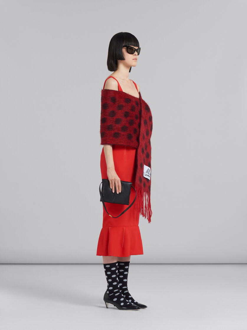 Red cady sheath dress with flounce hem - Dresses - Image 6