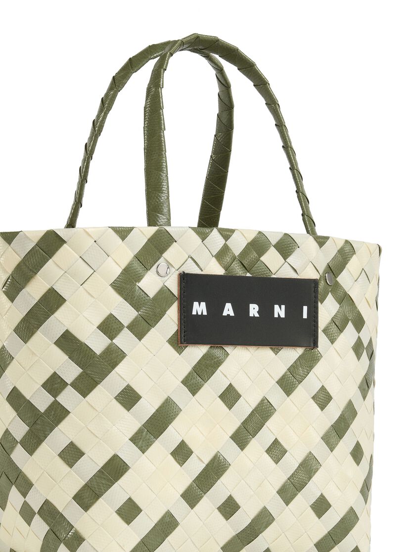 ブルー&レッド MARNI MARKET CHECK BASKET MINI BAG - ショッピングバッグ - Image 4