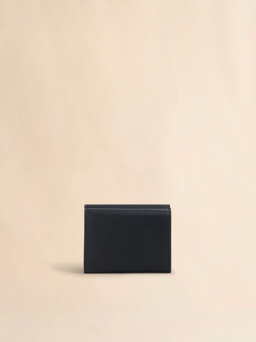 Black saffiano leather tri-fold wallet - Wallets