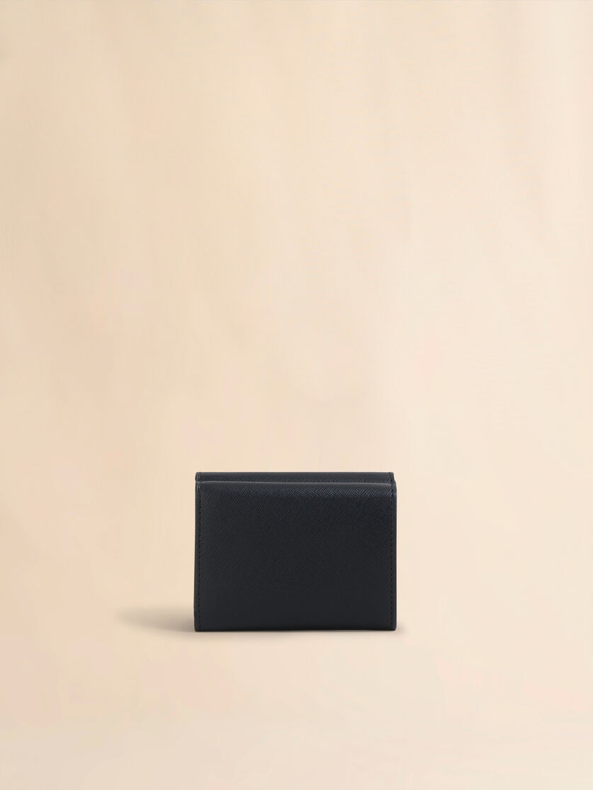 Black saffiano leather tri-fold wallet - Wallets - Image 3