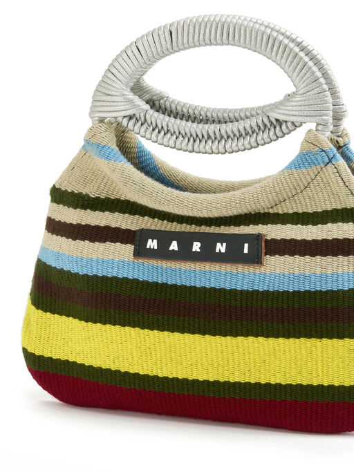 ライトイエロー MARNI MARKET ミニBoat バッグ - ショッピングバッグ