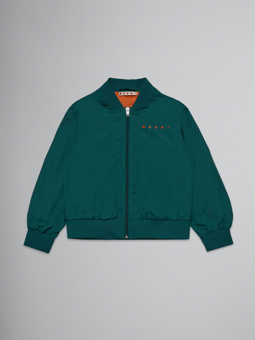 Green bomber jacket with logo - Jackets - Image 1
