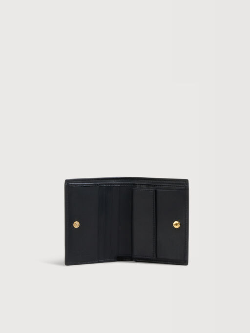 Black bi-fold wallet with Marni Symbol embroidery - Wallets