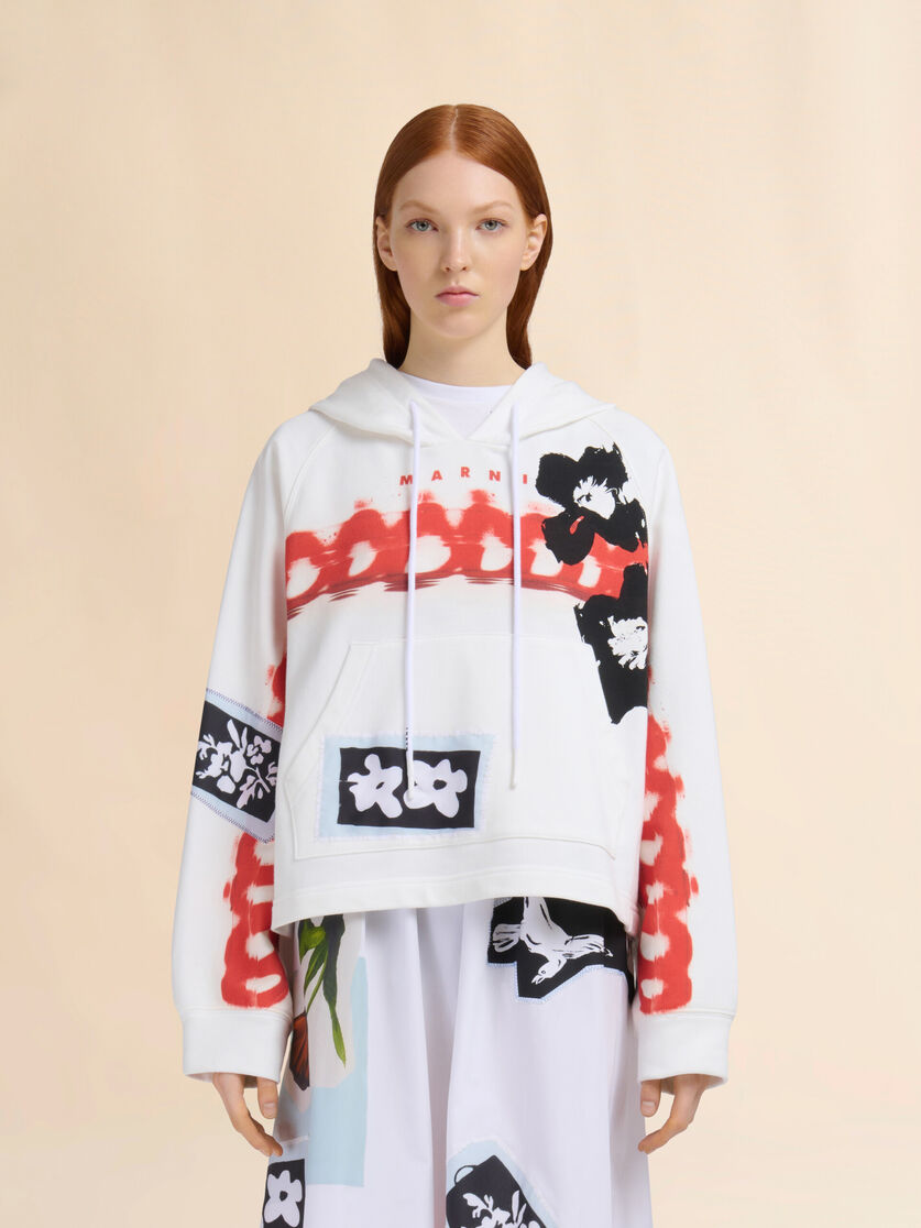 Cream cotton hoodie - Sweaters - Image 2