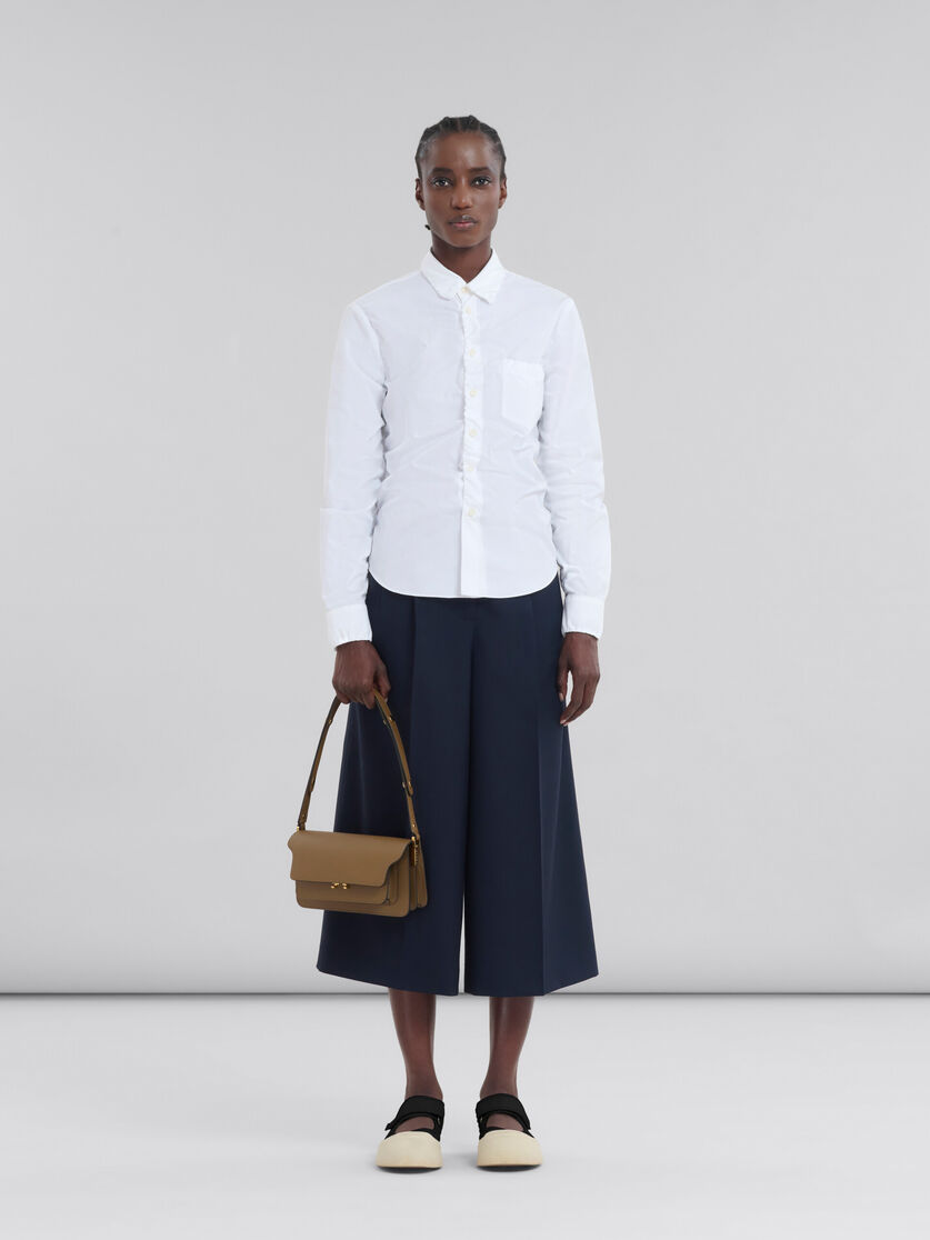 Trunk Bag E/W in white saffiano leather - Shoulder Bag - Image 2
