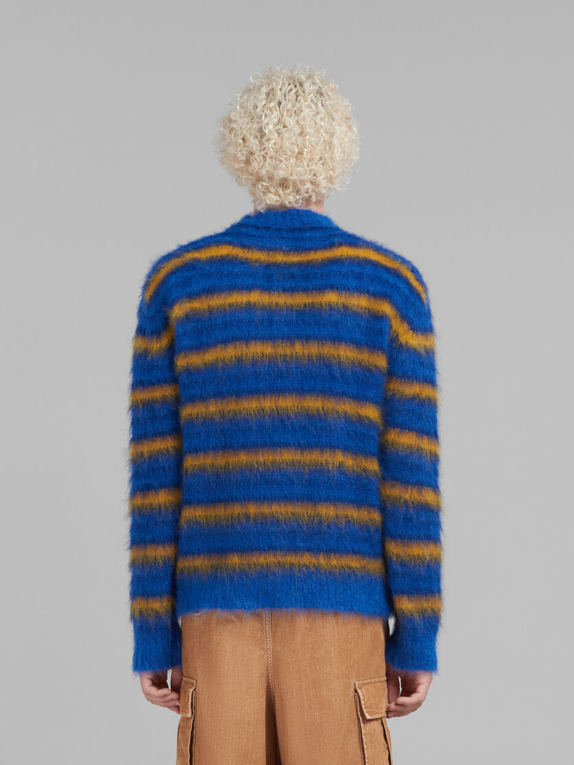 Girocollo blu in mohair a righe - Pullover - Image 3