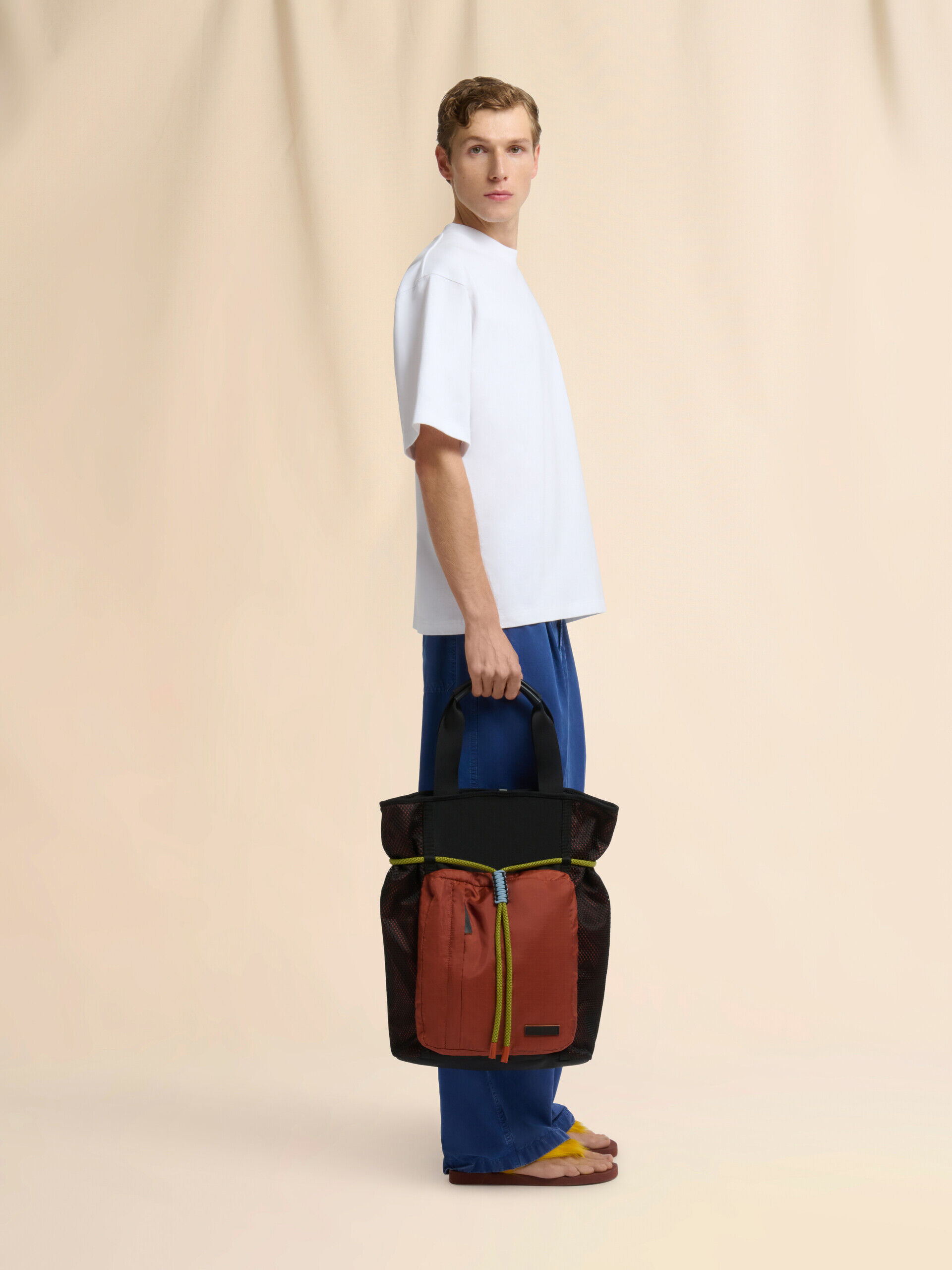 ブラウン＆ブラック ナイロン製 Modulus バックパック | Marni