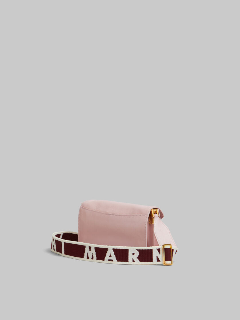 Pink leather E/W Soft Trunk Bag with logo strap - Shoulder Bag - Image 2