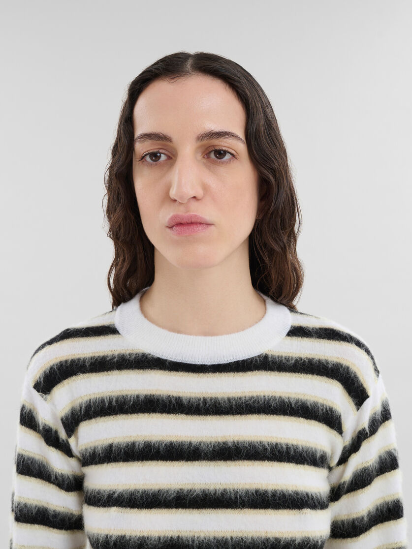 Black and white striped wool-mohair jumper | Marni 