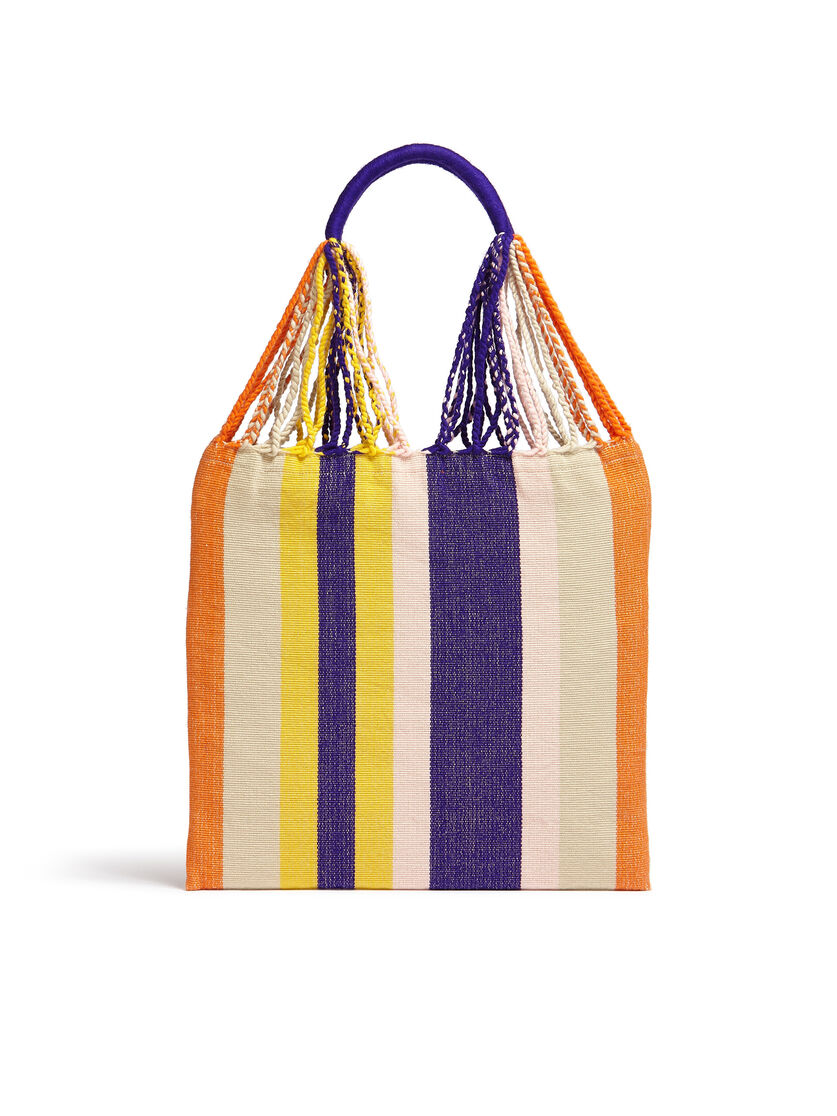 MARNI MARKET ポリエステル ショッピングバッグ ハンモック風ハンドル付き グレー/ターコイズ/レッド - ハンドバッグ - Image 3
